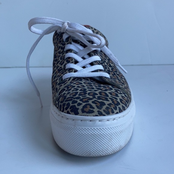 Erin Michael Portugal Topper leopard print lace sneaker retro inspired - Picture 13 of 16